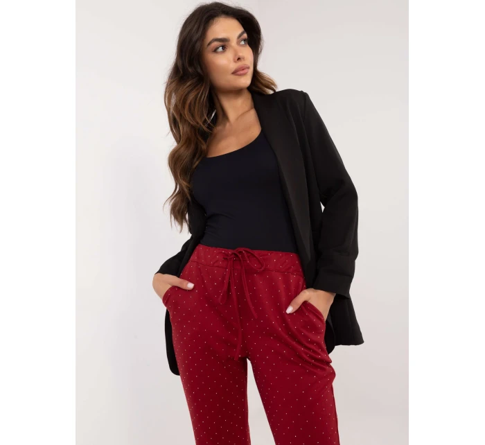 DHJ SP A7690.01P bordové nohavice