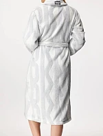 Dámsky župan YI2522605F biela/sivá - DKNY