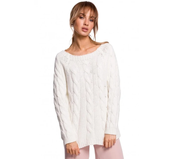 Svetr s výstřihem  šedý  model 21207530 - Moe