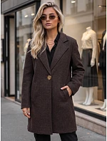 Płaszcz damski klasyczny czekoladowy model 22404917 - FashionStreet