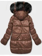 Čierno-hnedá obojstranná bunda oversize (h-1088-01)