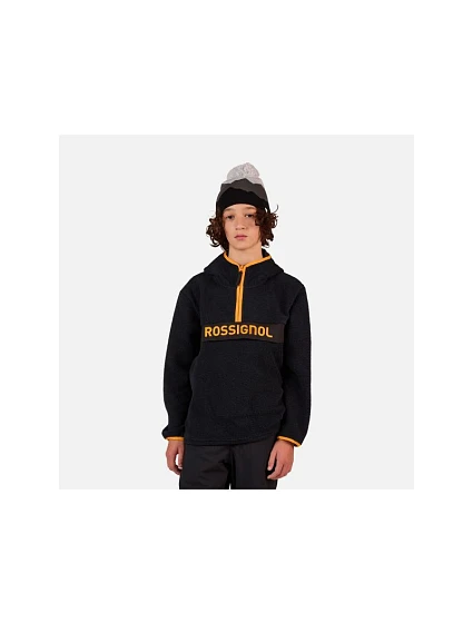 Detská mikina ROSSIGNOL JR All Track Anorak Fleece, čierna
