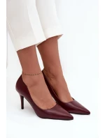 Dámské lodičky z eko kůže bordové model 21711396 - Boto Dámské lodičky z eko kůže bordové model 21711396 - Boto