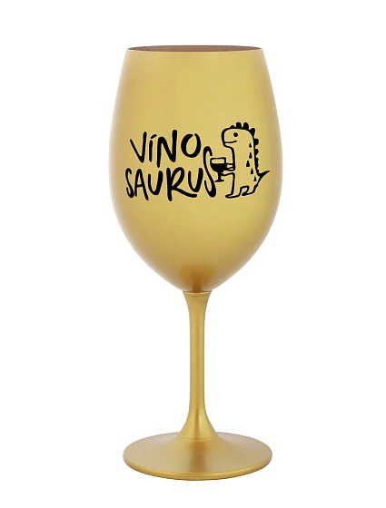 VÍNOSAURUS - zlatý pohár na víno 350 ml