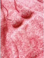 Červená melanžová dámská plyšová mikina model 17929619 - J.STYLE Červená melanžová dámská plyšová mikina model 17929619 - J.STYLE