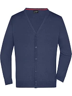 JN 661 Pánský pletený cardigan s výstřihem do V model 22488095 navy - Daiber JN 661 Pánský pletený cardigan s výstřihem do V model 22488095 navy - Daiber