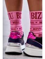 Dámská sportovní obuv na klínku model 21596635 černé a Námořnická modrá - Goe