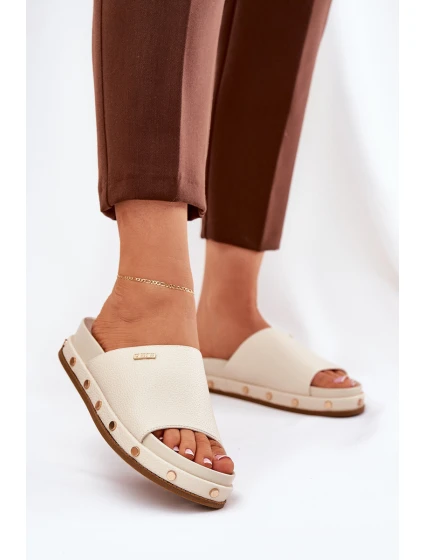 Dámské žabky na platformě Big Star model 21690727 Beige - Big Star Shoes