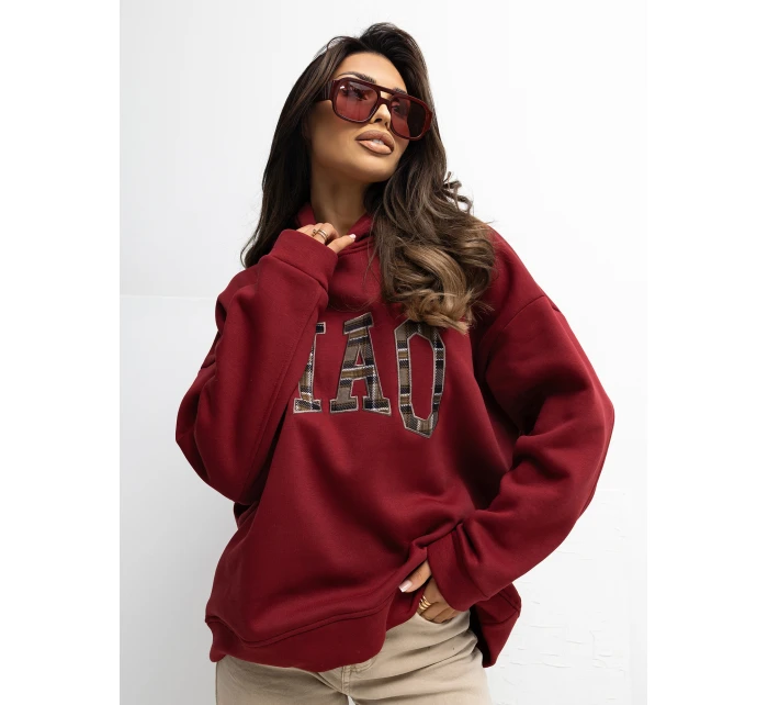 Bluza RV BL model 21777617 bordowy - FPrice Bluza RV BL model 21777617 bordowy - FPrice