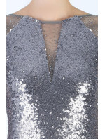 Dámské šaty značky  bez rukávů dlouhé stříbrné Stříbrná / XL & model 15043048 - SOKY&#38;SOKA