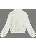 Vlnená bunda bomber (15687) ecru - Goodlooking