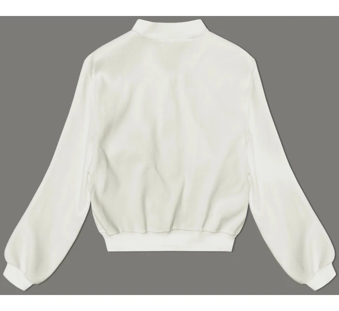 Vlnená bunda bomber (15687) ecru - Goodlooking