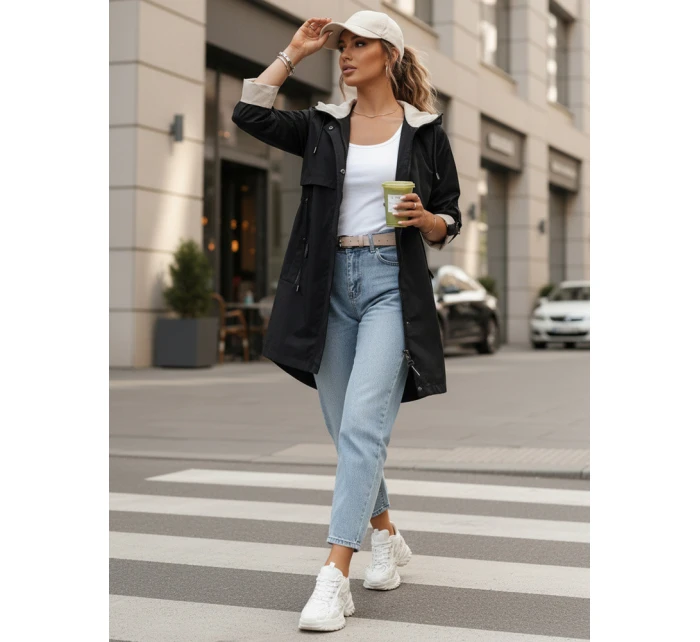 Dámska prechodná bunda parka MEROY black FashionStreet TY4290