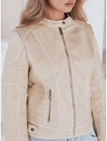 Dámská kožená bunda beige Dstreet model 21992181 - FashionStreet