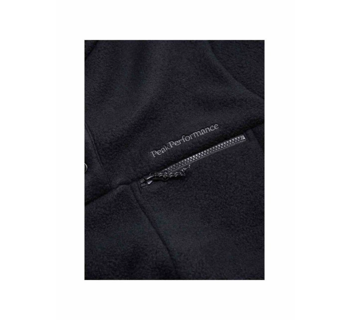 Mikina Peak Performance M Fleece Snap T-Neck Black