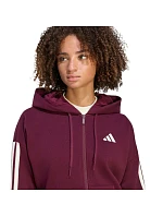 Dámska mikina adidas Essentials 3-Stripes Full-Zip v bordovej farbe KX0785 Dámska mikina adidas Essentials 3-Stripes Full-Zip v bordovej farbe KX0785
