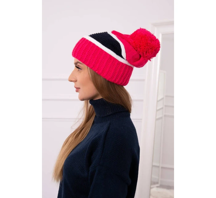 Kinga dámska čiapka K297 pink neon+green