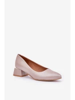 Kožené lodičky Lewski model 21682432 Tmavě béžové - Boto