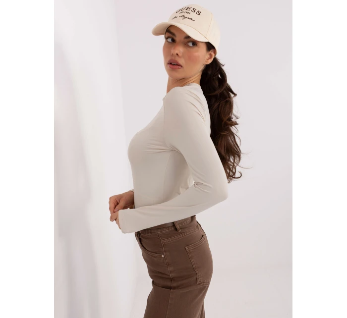 Bluzka model 21789093 jasny beżowy - FPrice Bluzka model 21789093 jasny beżowy - FPrice