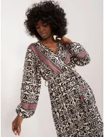 Sukienka DHJ SK model 20105419 czarno beżowy - FPrice