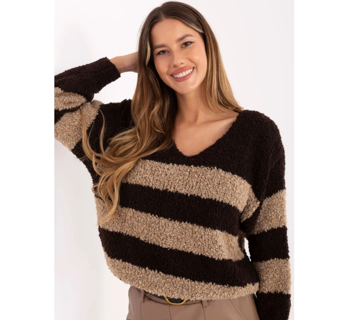 Jumper MI SW WK3031.22 tmavohnedý Jumper MI SW WK3031.22 tmavohnedý