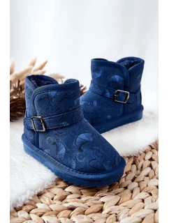 Dětské Kotníkové Boty Sněhule s Kožešinou Tmavě Modrá model 19952599 - Kesi