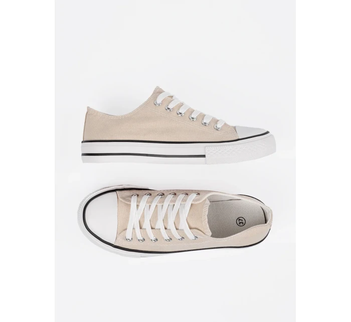 Klasické  tenisky dámské Jasnobeżowy bez podpatku