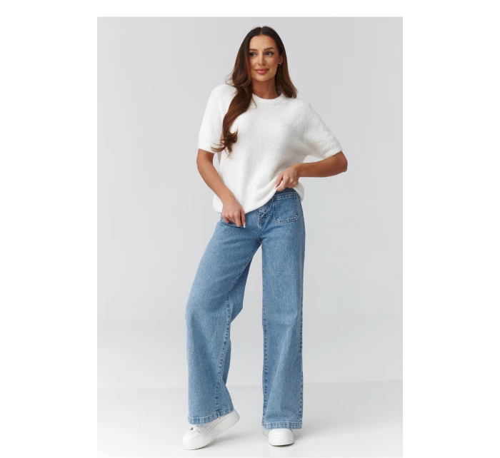 Sveter s krátkym rukávom model 224082 Makadamia