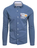 Pánska indigová košeľa FashionStreet DX2282