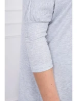 Oversize blúzka svetlo šedá