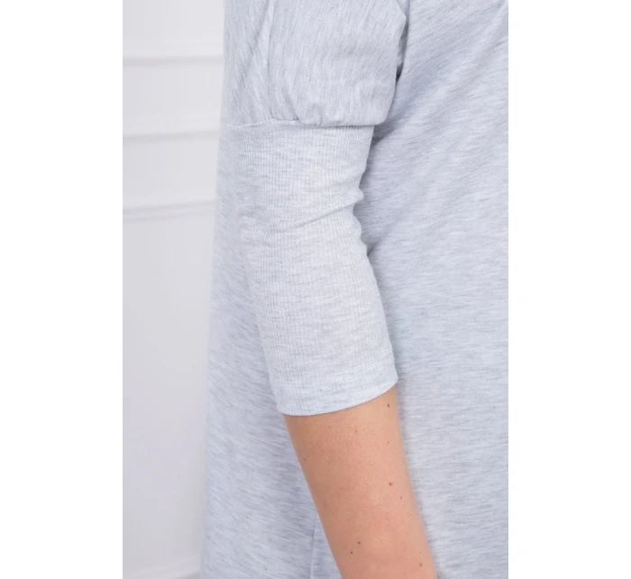 Oversize blúzka svetlo šedá