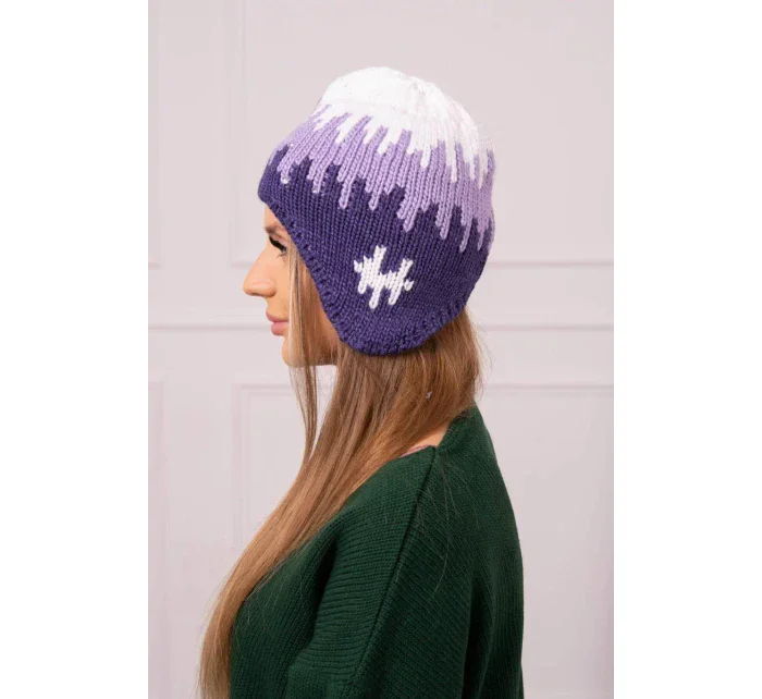 Dámská čepice fialová model 18752467 - K-Fashion Dámská čepice fialová model 18752467 - K-Fashion