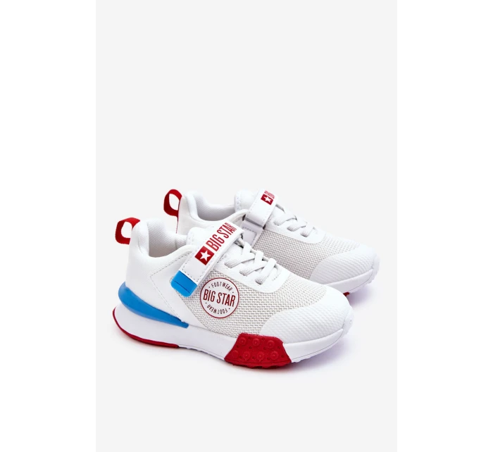 Niskie Dziecięce Buty Sportowe Memory Foam System Big Star LL374213 Białe