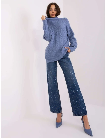 Sweter AT SW ciemny niebieski model 19018639 - FPrice Sweter AT SW ciemny niebieski model 19018639 - FPrice