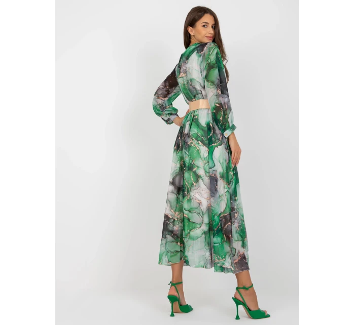 Dámske šaty 3062 4.17P čierna a zelená - FPrice