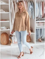 Dámske oversize tričko SATINIA beige FashionStreet DY0451 Dámske oversize tričko SATINIA beige FashionStreet DY0451