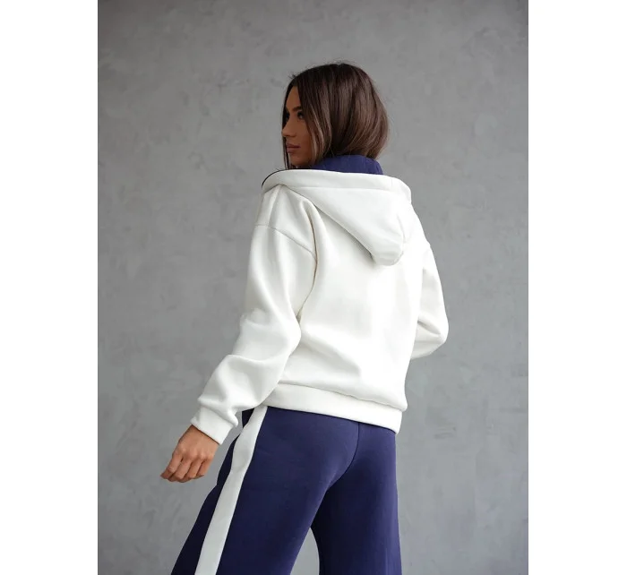 modrý hrubší dámský bavlněný komplet s rozepínací mikinou model 20905694 - Moon