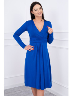 Šaty s líniou poprsia v nevädzovej modrej farbe