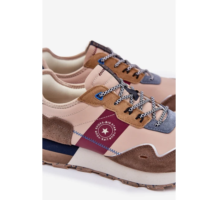Semišové Pánské Tenisky Na Platformě Big Star model 21690839 HiPoly System Béžové - Big Star Shoes Semišové Pánské Tenisky Na Platformě Big Star model 21690839 HiPoly System Béžové - Big Star Shoes
