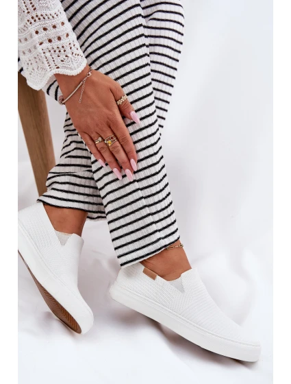 Dámské Tenisky SlipOn Big Star model 21693204 Bílé - Big Star Shoes Dámské Tenisky SlipOn Big Star model 21693204 Bílé - Big Star Shoes