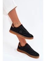 Zamszowe Sneakersy Damskie Big Star RR274851 HI-POLY SYSTEM Czarne