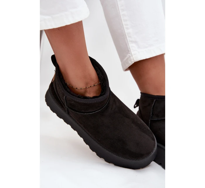 Śniegowce Damskie Na Platformie Czarne Celyra