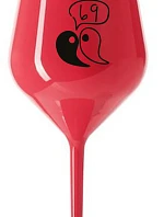 69 - červený nerozbitný pohár na víno 470 ml