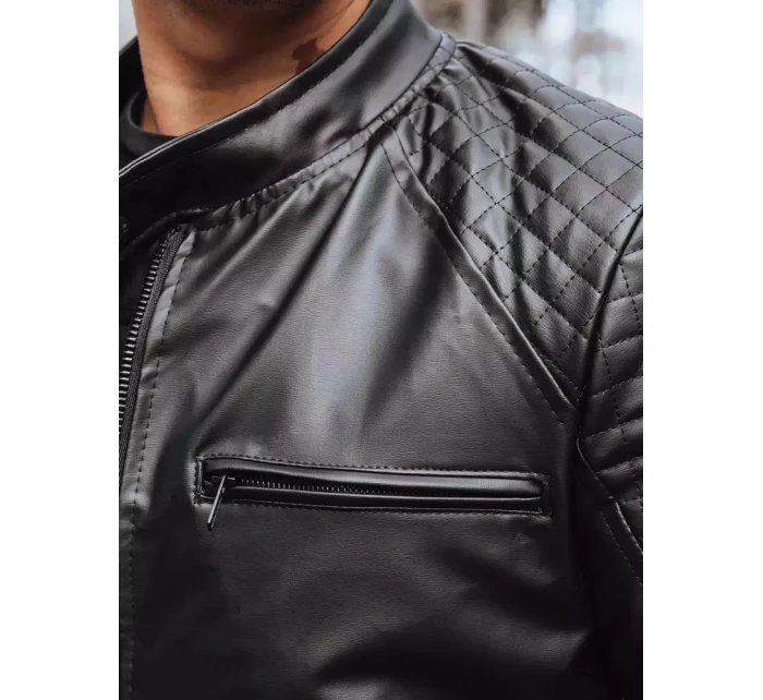 Pánská kožená bunda černá Dstreet model 21965524 - FashionStreet