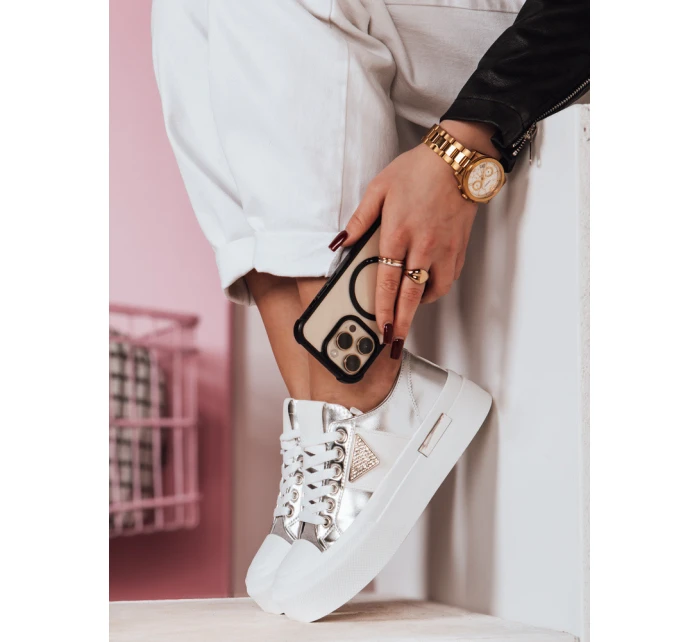 Dámské tenisky na platformě silver Dstreet model 21983993 - FashionStreet