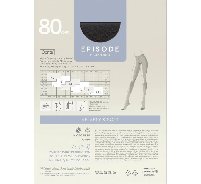 Conte Episode pančuchy 80 den 5 XL Conte Episode pančuchy 80 den 5 XL