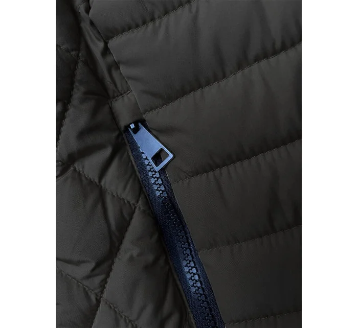 Dámská bunda v army barvě s kapucí pro přechodné období model 18910675 - LHD Dámská bunda v army barvě s kapucí pro přechodné období model 18910675 - LHD