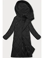 Černá dlouhá zimní bunda s kapucí model 21246731 - J.STYLE
