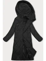 Černá dlouhá zimní bunda s kapucí model 21246731 - J.STYLE Černá dlouhá zimní bunda s kapucí model 21246731 - J.STYLE