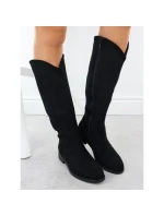 Černé ažurové dámské boty model 22052334 - S.Barski